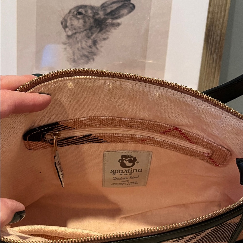 Spartina 449 Pink and Black Plaid Shoulder Bag - Picture 7 of 8